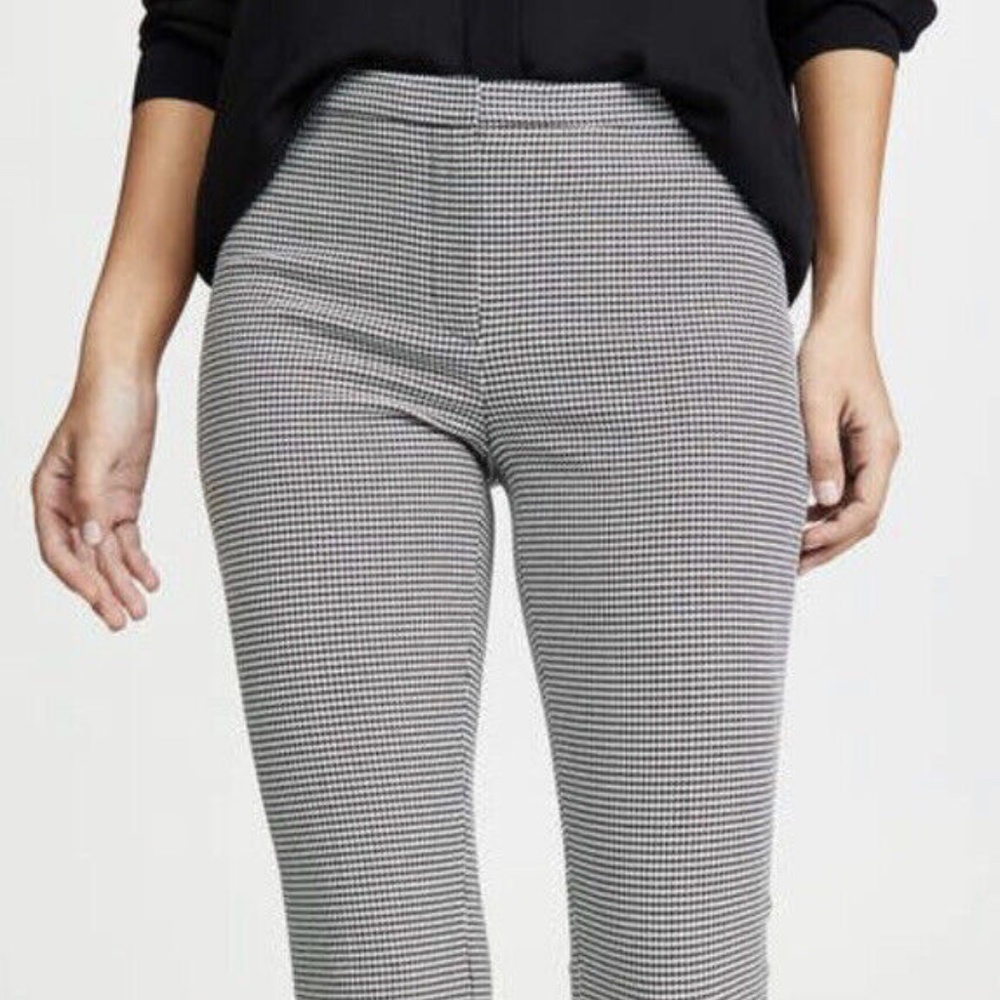 Theory Women's Black-Ivory Houndstooth Classic Fit Skinny Pants